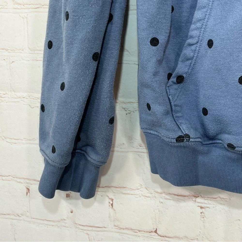 GAP Full Zip Hoodie Sweatshirt Girls XXL 14-16 Blue Polka Dot Pockets - Picture 7 of 7